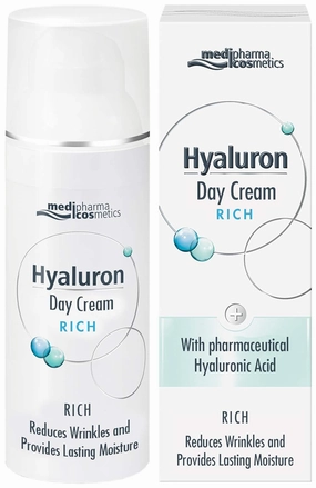 Medipharma Cosmetics Hyaluronic Rich Day Care Face Cream - Refreshing Moisturizer for Face, Neck & Cleavage - Anti-Wrinkle Cream Perfect for Dry and Sensitive Skin - 50 ml…