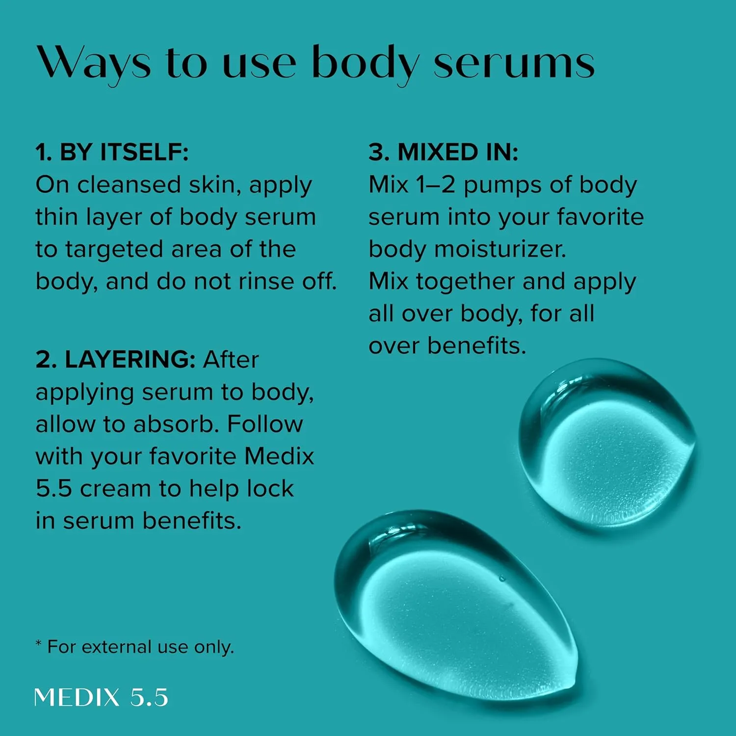 Medix 5.5 10% Glycolic Acid   Lactic Acid Leave-On Exfoliating Skin Care Body Gel, AHA Exfoliant Body & Face Serum Refines   Softens Dry Dead Skin, Uneven Skin Tone, KP Bumps, & Wrinkles, 1.7 Fl Oz