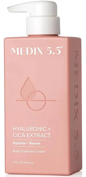 Medix 5.5 Hyaluronic Acid   Vitamin E Cream Body Lotion & Face Moisturizer | Hydrating Dry Skin Firming Lotion Minimizes Look Of Wrinkles, Stretch Marks, & Crepey Skin | Skin Care Products | 15 Fl Oz