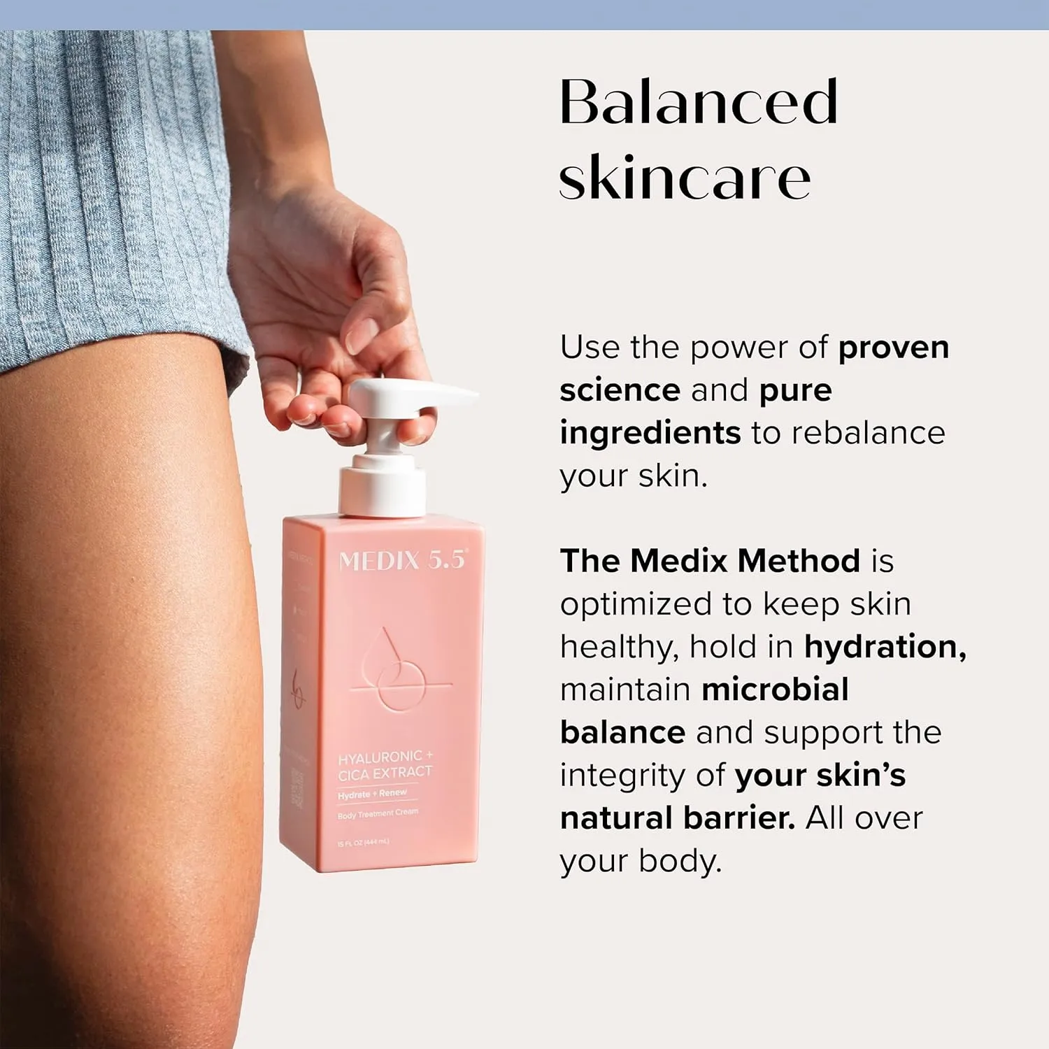 Medix 5.5 Hyaluronic Acid   Vitamin E Cream Body Lotion & Face Moisturizer | Hydrating Dry Skin Firming Lotion Minimizes Look Of Wrinkles, Stretch Marks, & Crepey Skin | Skin Care Products | 15 Fl Oz