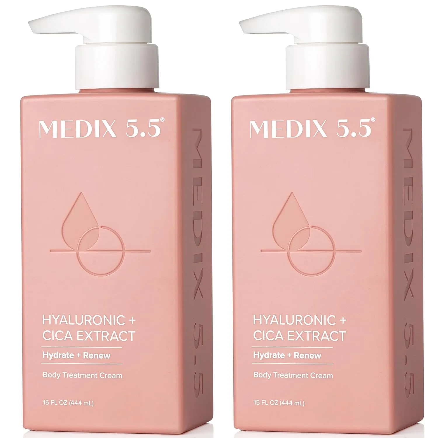 Medix 5.5 Hyaluronic Acid   Vitamin E Cream Body Lotion For Women | Hydrating Dry Skin Firming Lotion Minimizes Look Of Wrinkles, Stretch Marks, Cellulite, & Crepey Skin | Skin Care Products | 2-Pack
