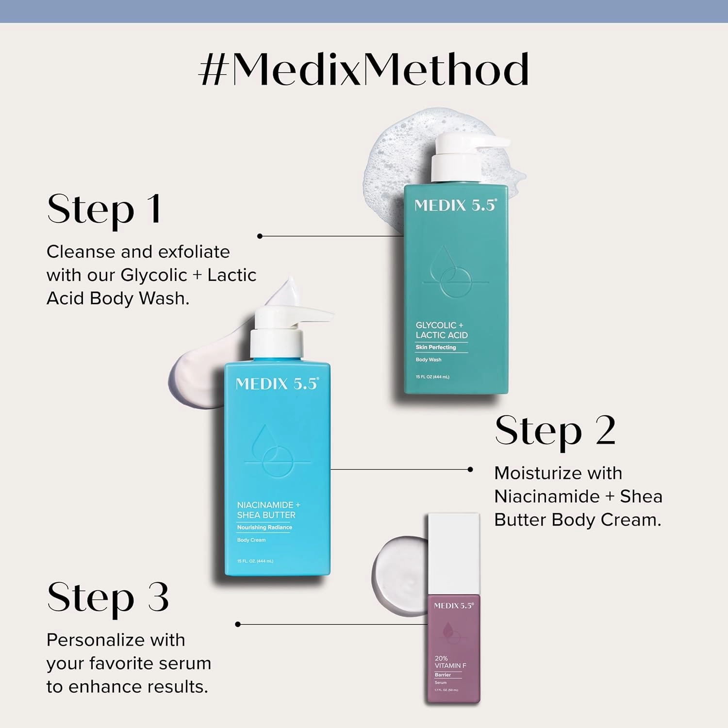 MEDIX Fragrance Free Niacinamide Face Moisturizer   Shea Butter Cream For Face & Body Lotion | Anti Aging Skin Care Firming Cream For Wrinkles, Dark Spots, Large Pores, 15 Fl Oz, 2-Pack