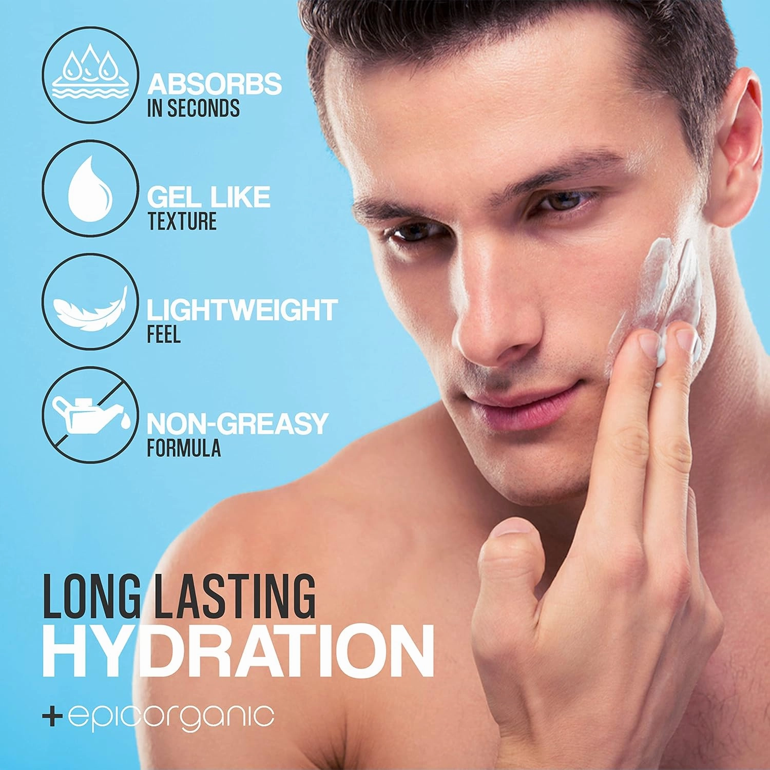 Mens Face Cream | Anti Aging & Hydrating Face Moisturizer | Hyaluronic Acid, Collagen & Vitamin E Cream | Men's Skin Care | Moisturizer Face Cream | 8oz
