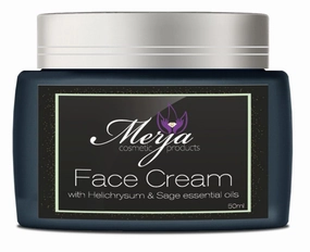 Merja Face cream with Helichrysum & Sage Essential Oils- Day and Night- Face cream with Collagen, Helichrysum oil and sage-Skin Care- Face Moisturizer -Premium Quality 50ml 1.7 oz