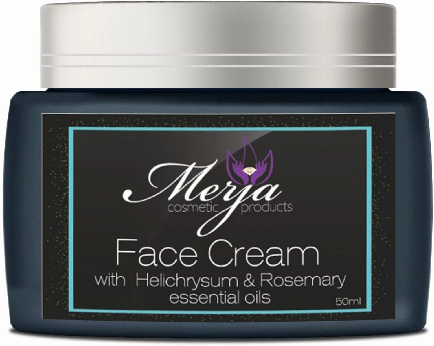 Merja Herbs Anti Acne Face Moisturizer Cream with Helichrysum and Rosemary, Aloe & Collagen - Day and night - Light & Anti Acne & Oil control Moisturizing Cream - 50ml 1.7oz (Pack of 2)
