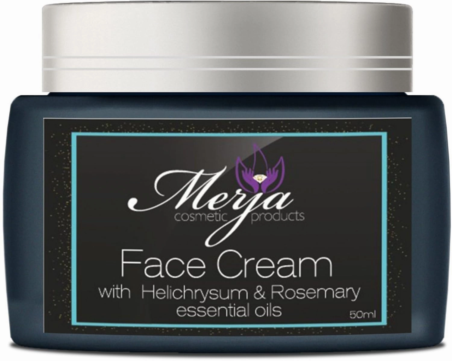 Merja Herbs Anti Acne Face Moisturizer Cream with Helichrysum and Rosemary, Aloe & Collagen - Day and night - Light & Anti Acne & Oil control Moisturizing Cream - Light Floral Fragrance 50ml 1.7oz