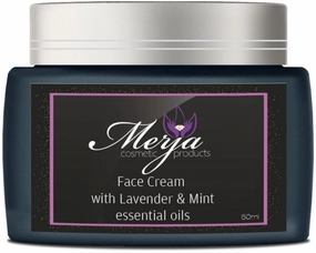 Merja Herbs Moisturizer Cream for Men with Lavender, Mint, Aloe & Collagen -Enhances Skin Elasticity -Light Floral Fragrance 50ml 1.7oz (Pack of 2)