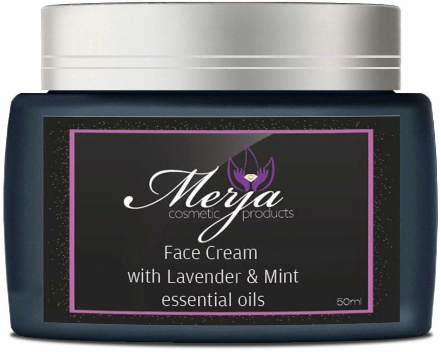 Merja Herbs Moisturizer Cream for Men with Lavender, Mint, Aloe & Collagen -Enhances Skin Elasticity -Light Floral Fragrance 50ml 1.7oz (Pack of 2)