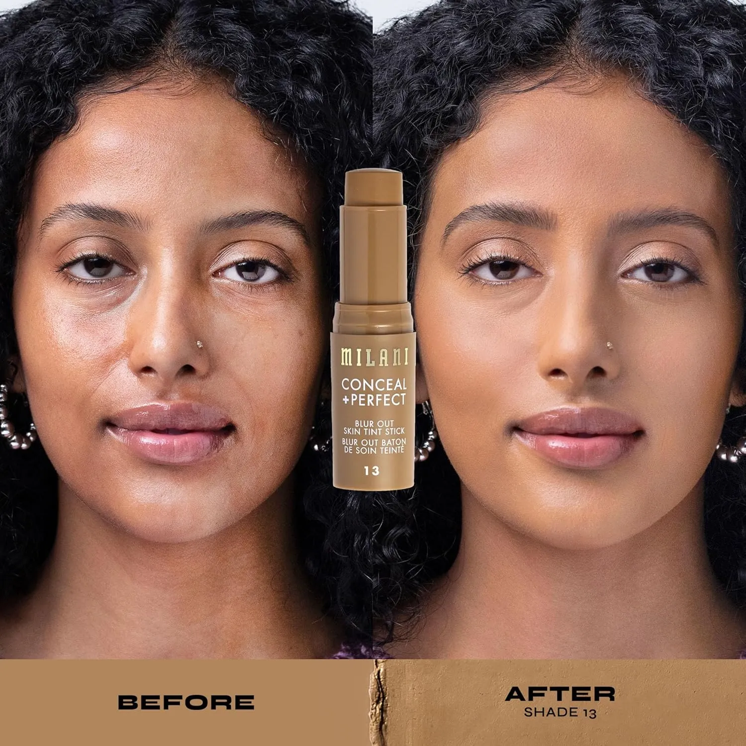 Milani Conceal   Perfect - Skin Tint Stick, Blur Out Tinted Moisturizer Makeup, Shade 013