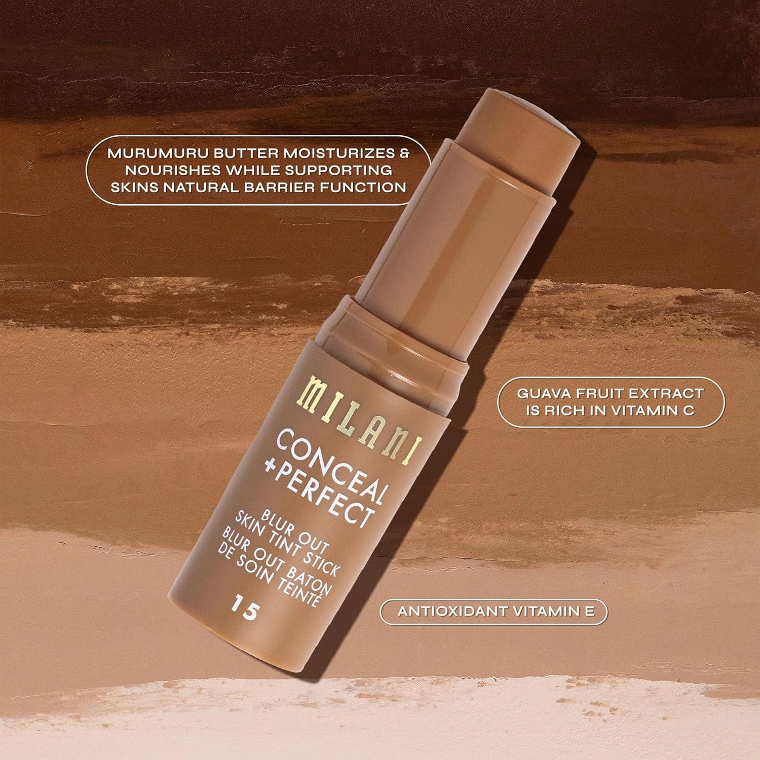 Milani Conceal   Perfect - Skin Tint Stick, Blur Out Tinted Moisturizer Makeup, Shade 021