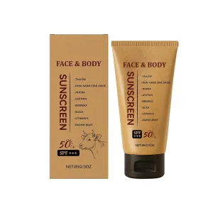 Mineral Sunscreen SPF 50    - Nourishing Tallow & Zinc Oxide Sunblock, Clean Non-Greasy Formula for Face and Body, Clean Formula for Healthy Skin