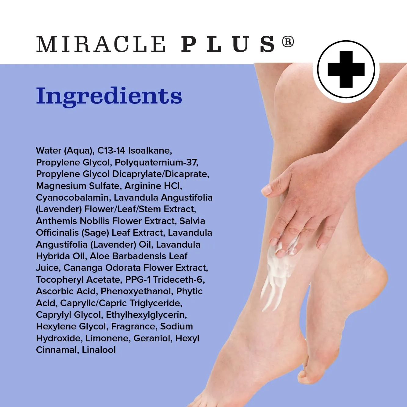 Miracle Plus Magnesium Cream For Leg Relief | Magnesium Lotion Calming Leg Cream Herbal Moisturizer Topical Body Butter Soothes   Calms Sensations, Itching, & Shaking, 8 Oz
