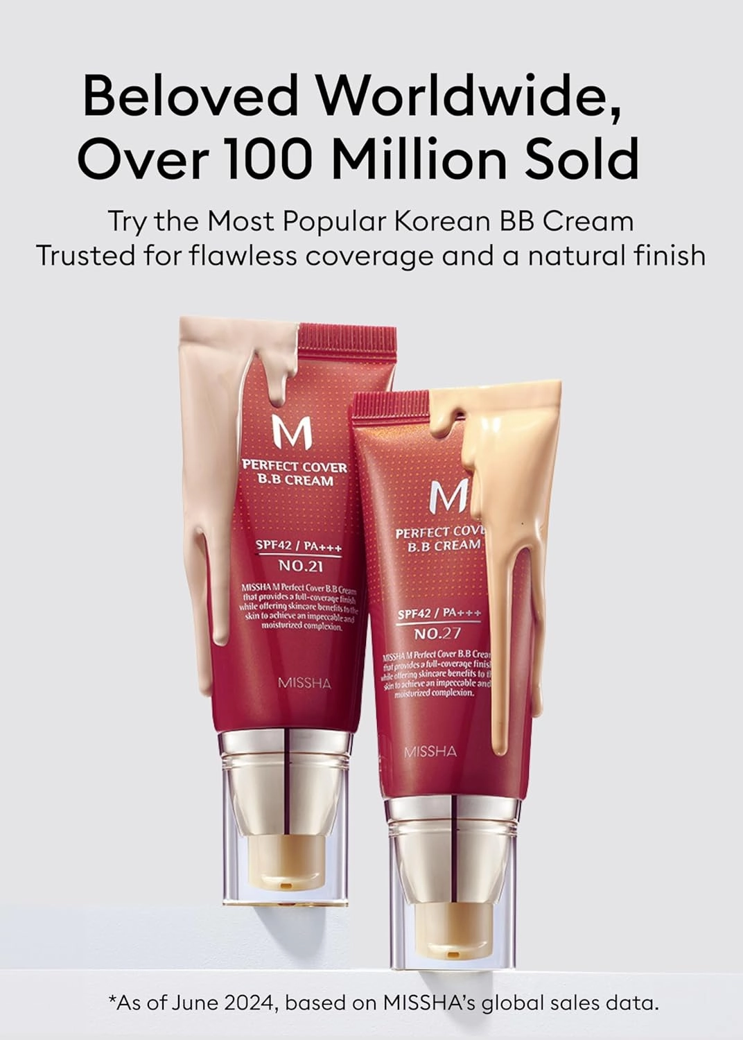 MISSHA M Perfect Cover BB Cream Dual Pack No.23 Natural Beige -Light/Medium with Cool/Neutral Undertone SPF 42 PA     1.69 Fl Oz - Tinted Moisturizer with SPF