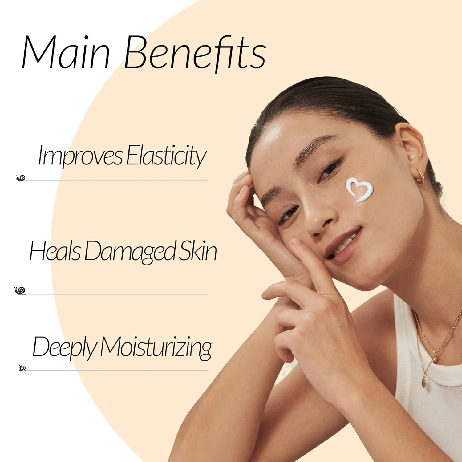 MIZON All in One Snail Repair Cream Snail Mucin with 12 Natural Extracts Korean Recovery Cream for Fine Line & Blemish Care (4.06 fl oz)