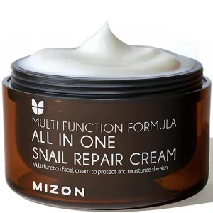MIZON All in One Snail Repair Cream Snail Mucin with 12 Natural Extracts Korean Recovery Cream for Fine Line & Blemish Care (4.06 fl oz)