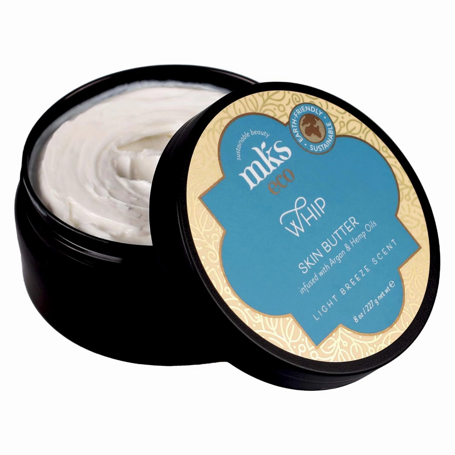 MKS eco Whip Skin Butter - 8 oz - Total Body Moisturizer - Moroccan Argan Oil, Hemp Seed Oil, Jojoba Oil, Shea Butter - Vegan & Cruelty Free