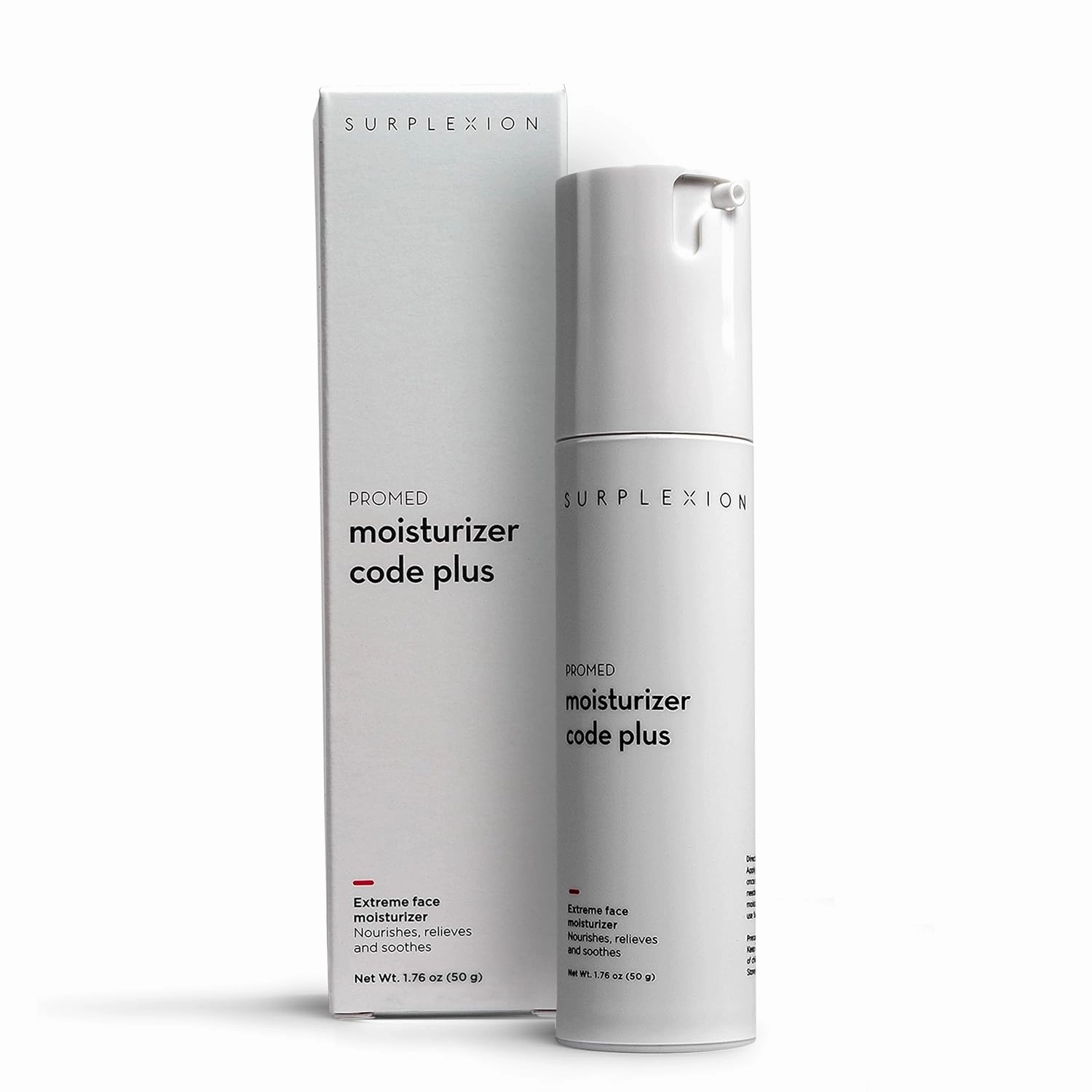 Moisturizer Code Plus, Restorative Facial Cream with Ceramides and Hyaluronic Acid, Post-Procedure Recovery Formula, 1.76 oz