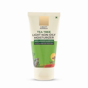 Moisturizer for face for oily & acne prone skin with Hyaluronic acid & CICA | Tea tree light non-oily moisturizer for face | Face moisturizer for women & men | 80 gram