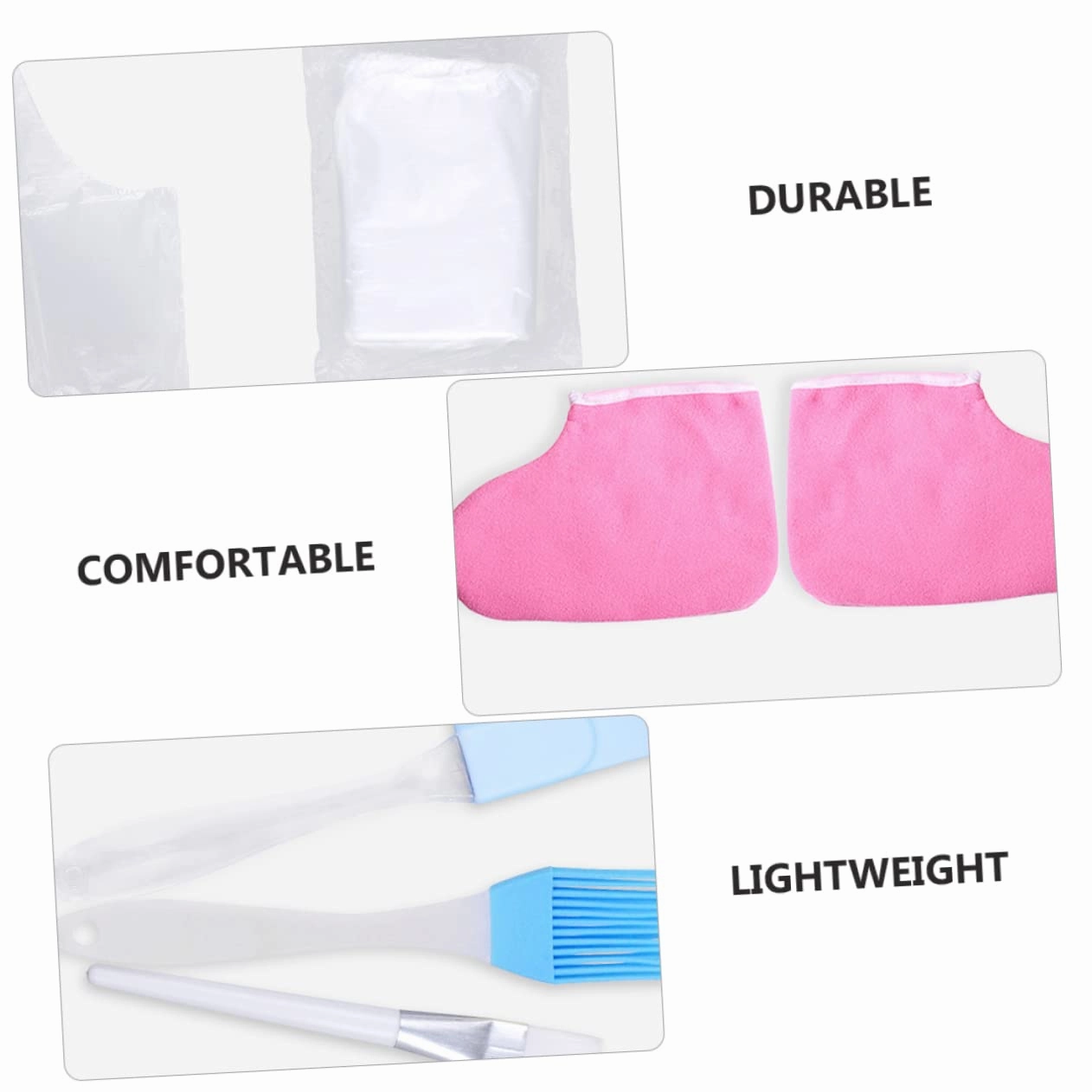 Moisturizing Hand Care Gloves Paraffin Spa Mitts Skin Treatment Kit for Foot Care Supplies Random Color