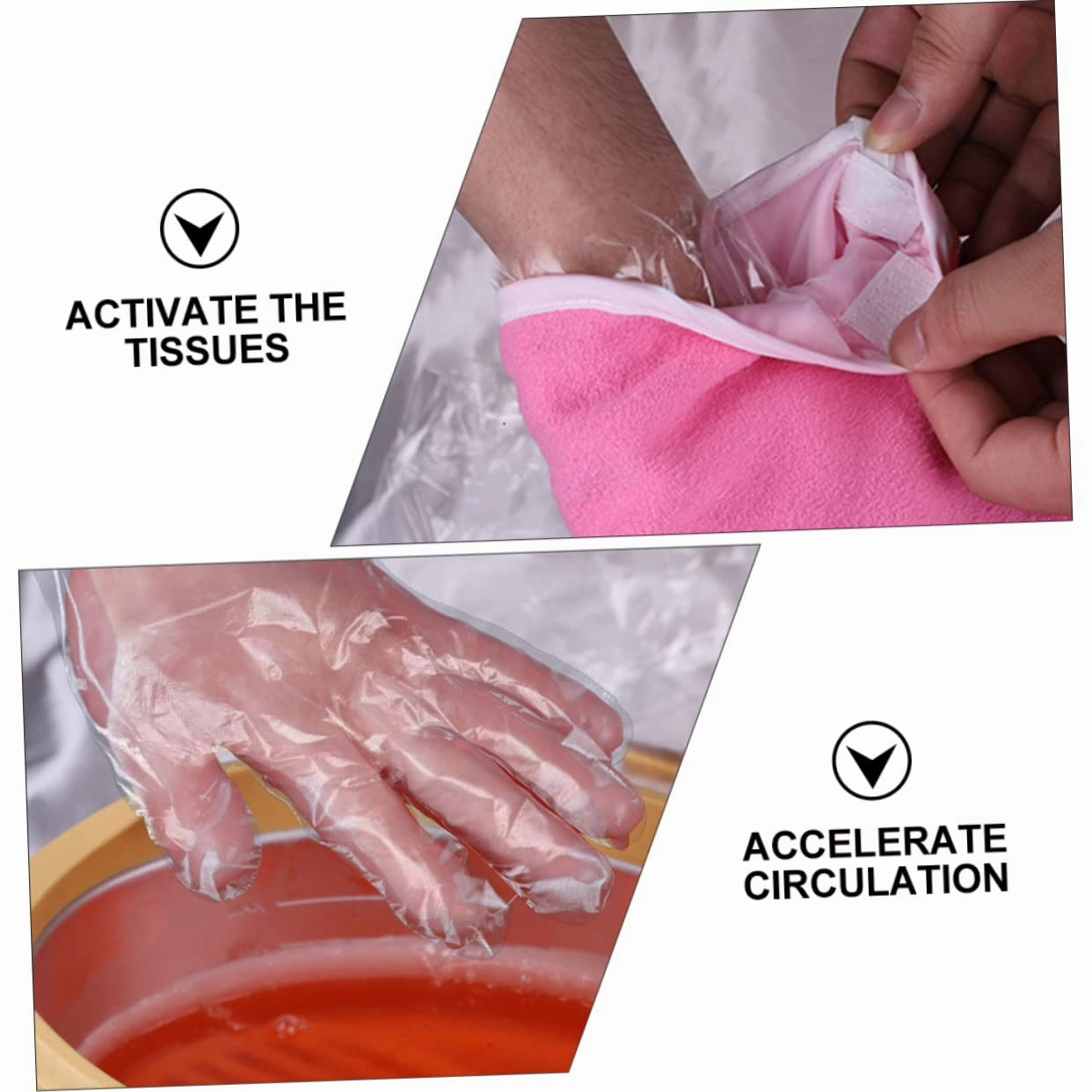 Moisturizing Hand Care Gloves Paraffin Spa Mitts Skin Treatment Kit for Foot Care Supplies Random Color