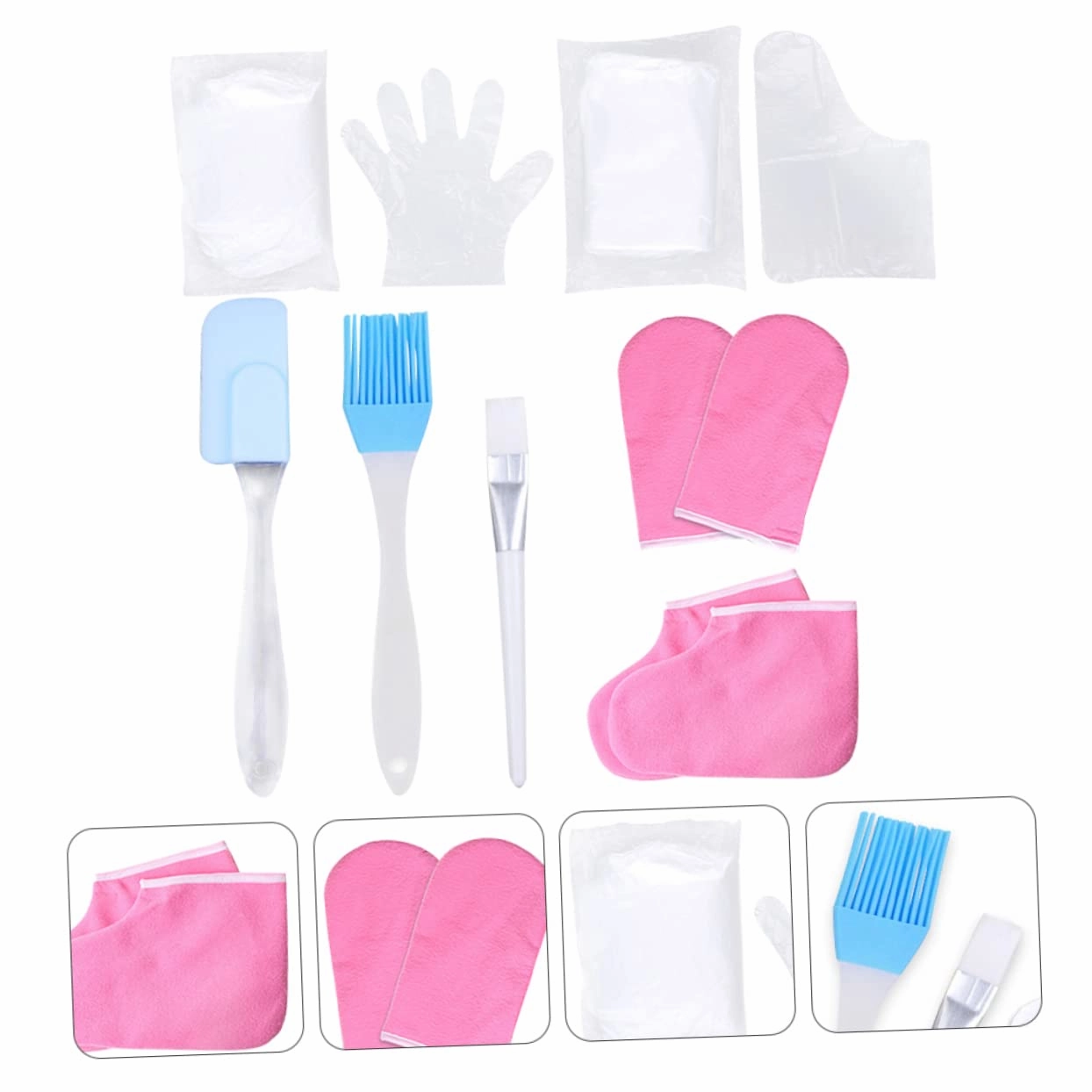 Moisturizing Hand Care Gloves Paraffin Spa Mitts Skin Treatment Kit for Foot Care Supplies Random Color