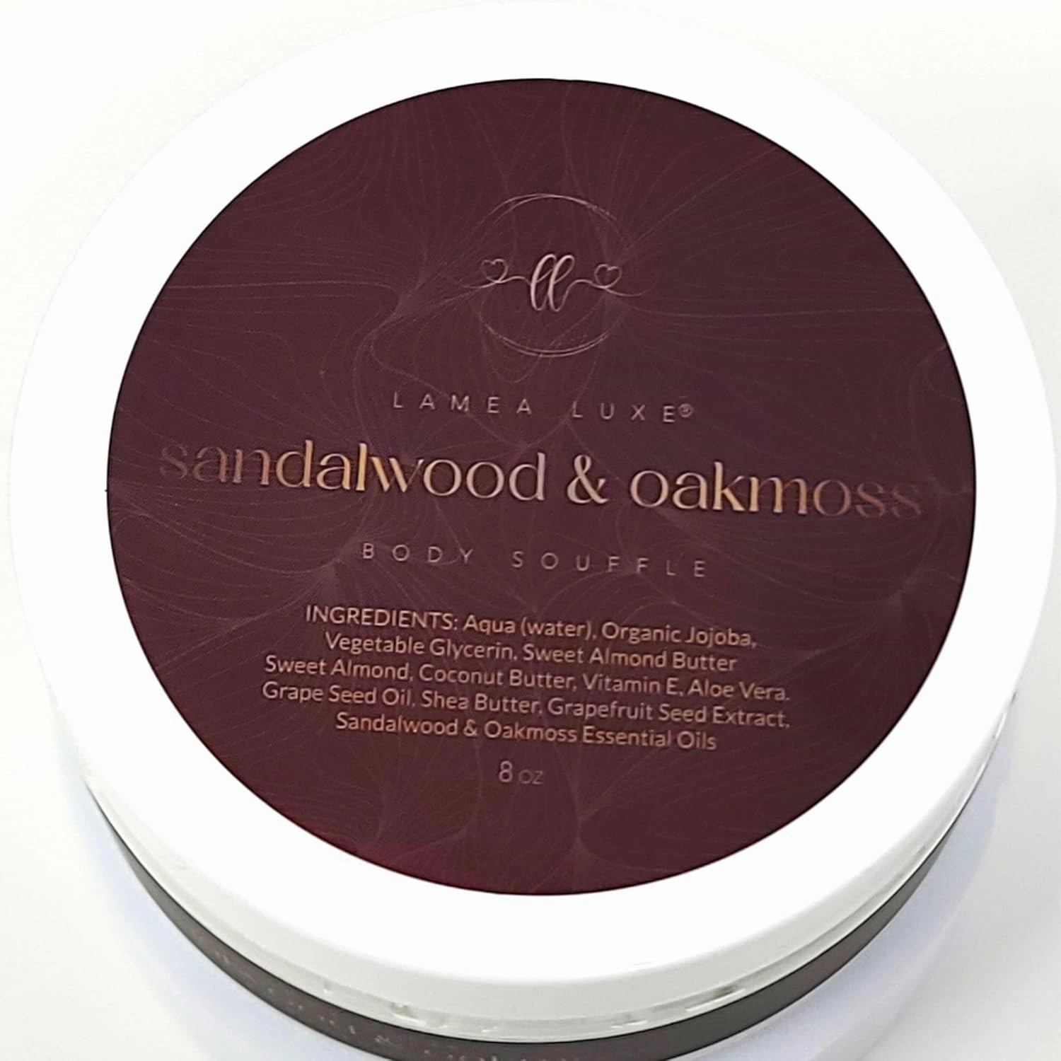 Moisturizing Hydrating All-Natural Body Butter, Nourishing Ultra-Light Dry Skin Formula with Organic Ingredients for Women and Men (Oakmoss & Sandalwood)
