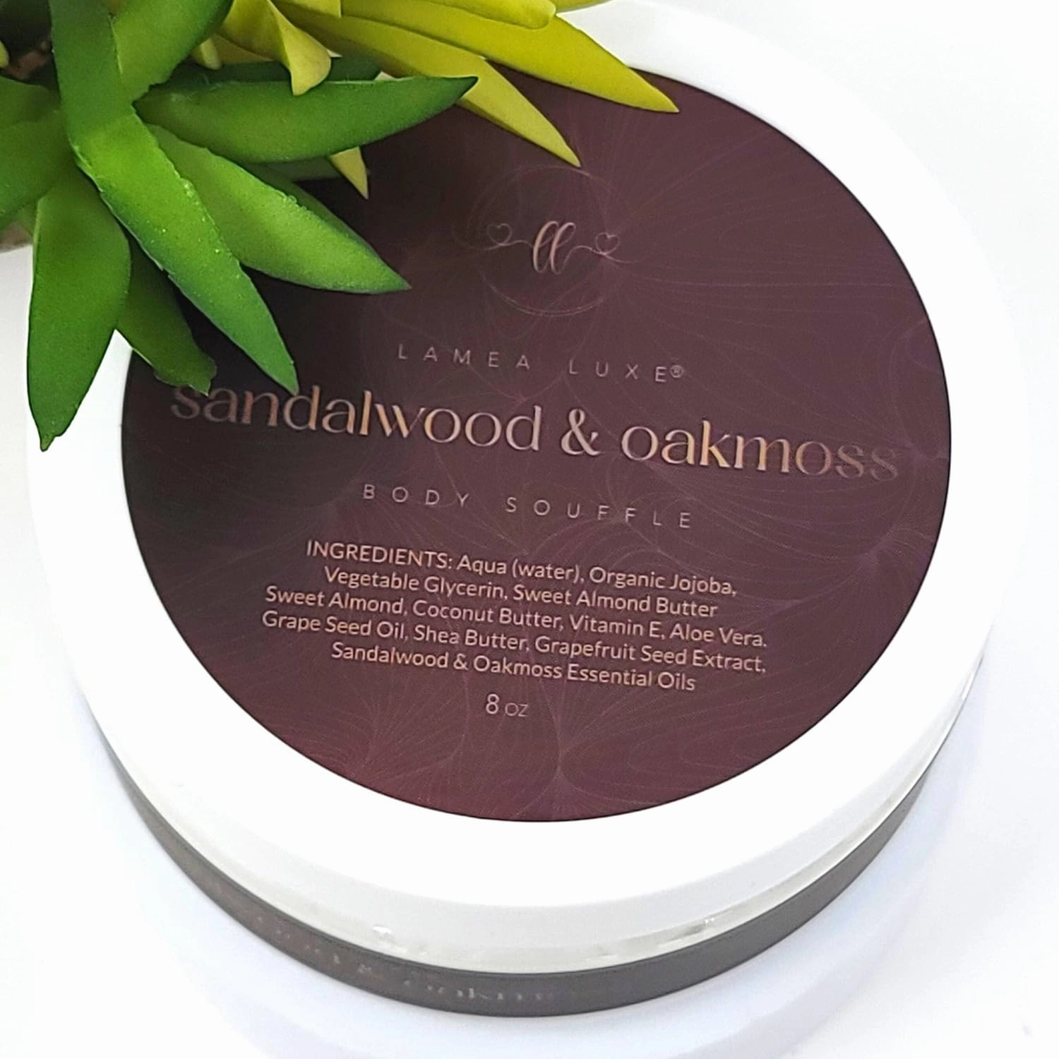 Moisturizing Hydrating All-Natural Body Butter, Nourishing Ultra-Light Dry Skin Formula with Organic Ingredients for Women and Men (Oakmoss & Sandalwood)