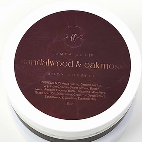 Moisturizing Hydrating All-Natural Body Butter, Nourishing Ultra-Light Dry Skin Formula with Organic Ingredients for Women and Men (Oakmoss & Sandalwood)