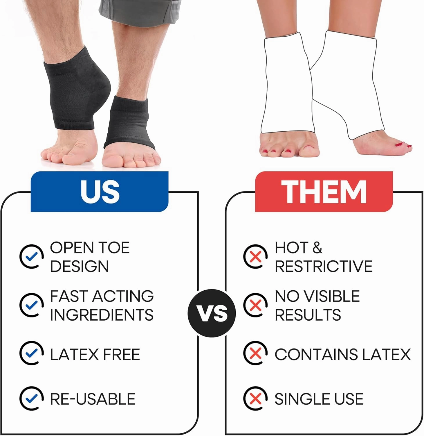 Moisturizing Socks for Men | Cracked Heel Treatment with Aloe Vera | Moisturizer Foot Callus Remover | Aloe Socks for Cracked Heels & Dry Cracked Feet | Lotion Infused Gel Heel Socks (XL - 3 Pairs)