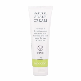 MooGoo Scalp Cream - Seborrheic Dermatitis & Cradle Cap Natural Formula, Relief for Red, Itchy, Crusty & Dry Skin Around the Scalp, Ears, Hairline, Eyes & Nose, for Babies & Adults, 120g / 4.2oz.
