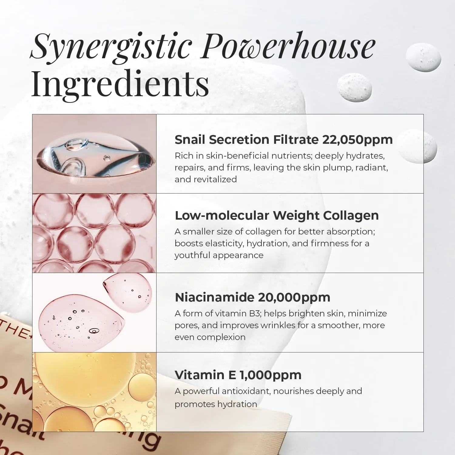 MOTHER MADE Moisturizing Anti-aging Snail Mucin Face Masks 20 EA, with Collagen, Niacinamide 2%, Squalane, Face Mask for Dry, Sensitive Skin, Stocking Stuffers, Self Care, Korean Skincare