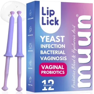 Muun Women's Vaginal Probiotics I Yeast Infection & BV Treatment Pack 12 I Vaginal Moisturizer for Dryness & Promote pH Balance I Feminine Odor Elimination & Vaginal Health I Hormone & Estrogen Free
