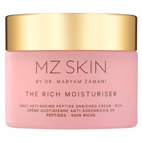 MZ SKIN Rich Moisturizer 1.69 fl oz - Anti-Aging Cream with Bio-Identical Collagen & Hyaluronic Acid for Deep Hydration, Plumps To Reduce Appearance of Fine Lines & Wrinkles