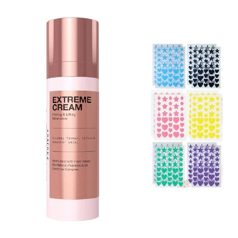 NAPH iNNBEAUTY PROJECT Extreme Cream Anti-Aging, Firming, & Lifting Refillable Moisturizer (1.7 oz / 50 mL)   Bonus Acne Patch (36 Pieces)