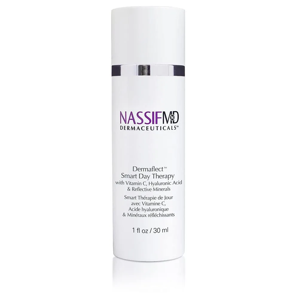 NassifMD Dermaflect Smart Day Serum, Formulated with Vitamin C & E, Anti Aging Moisturizer for Face and Body