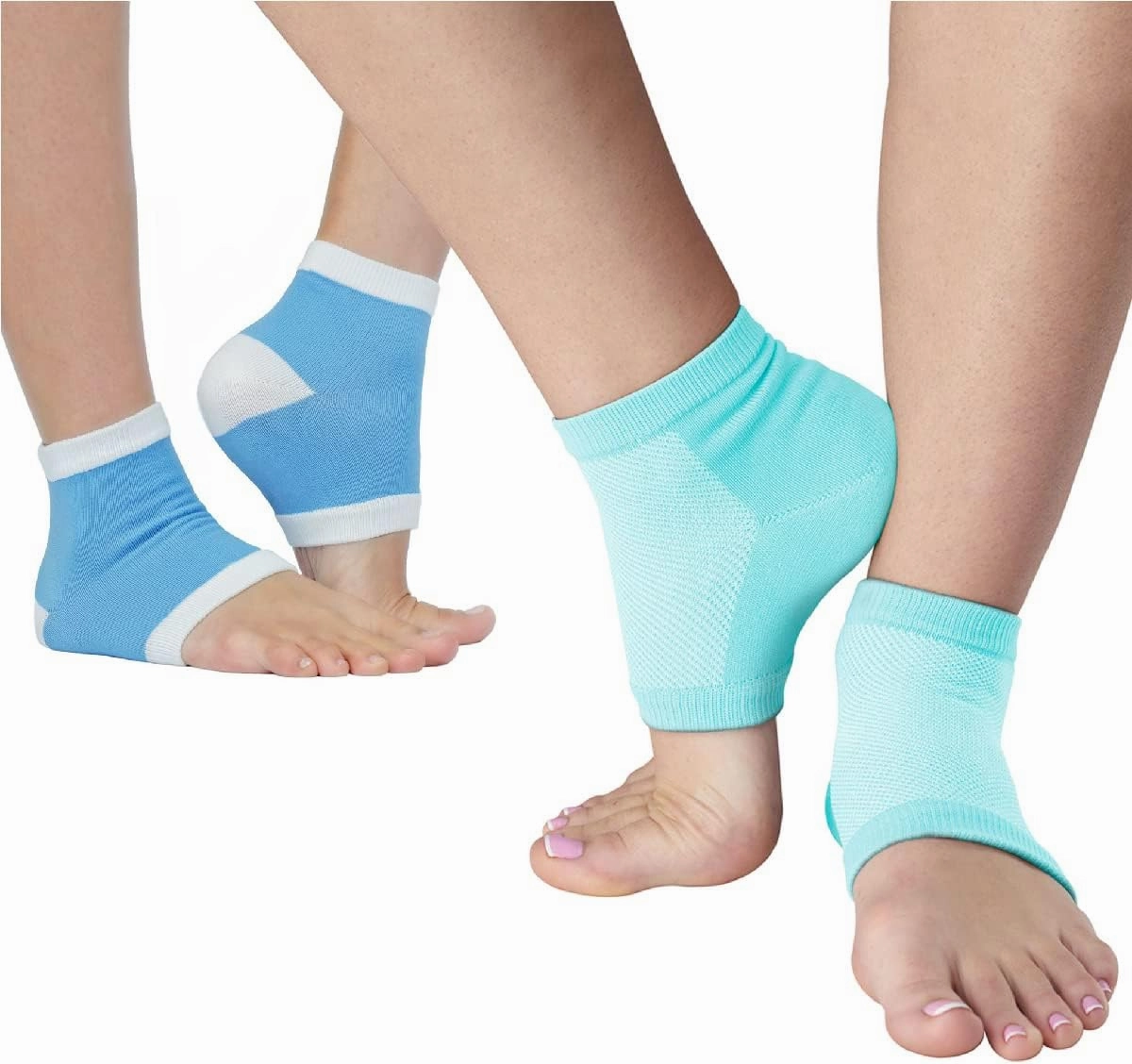 NatraCure Intensive & Vented Moisturizing Gel Heel Sleeve Combo Pack - 1 Pair Each - Day and Night Relief (608-1325-M-RET)