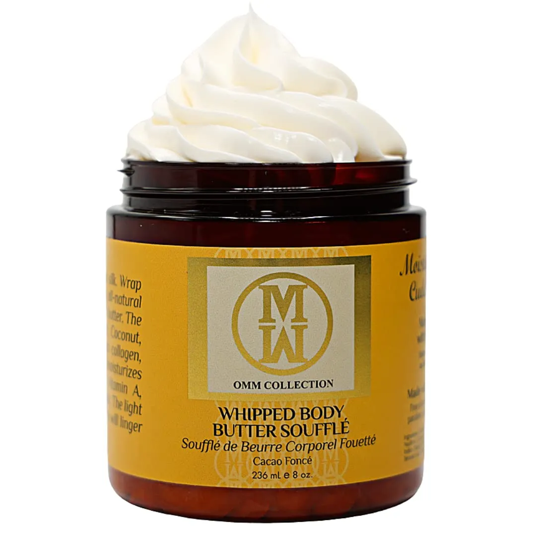 Natural Whipped Body Butter Soufflé For Dry & damaged Skin - Whipped Shea Butter with Vitamin E & A, coconut oil, Mango Butter & Cacao Butter - Hydrating & Moisturizing Shea - Vegan