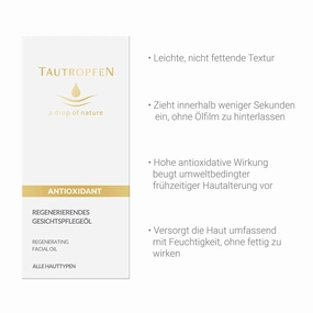 natural cosmetics regenerating facial care oil (35 ml), light texture, quickly absorbed, with coenzyme Q10 & amaranth oil, anti-aging facial oil for all skin types
