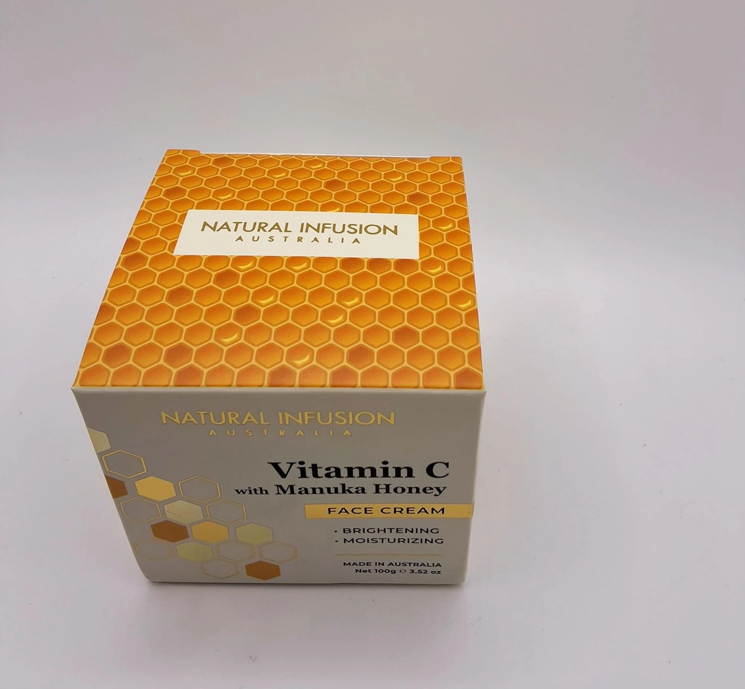 Natural Infusion Vitamin C with Manuka Honey Brightening & Moisturizing Face Cream – 3.52 fl. oz. | Hydrating Daily Face Cream for Radiant, Glowing Skin | Paraben-Free & Gentle for All Skin Types