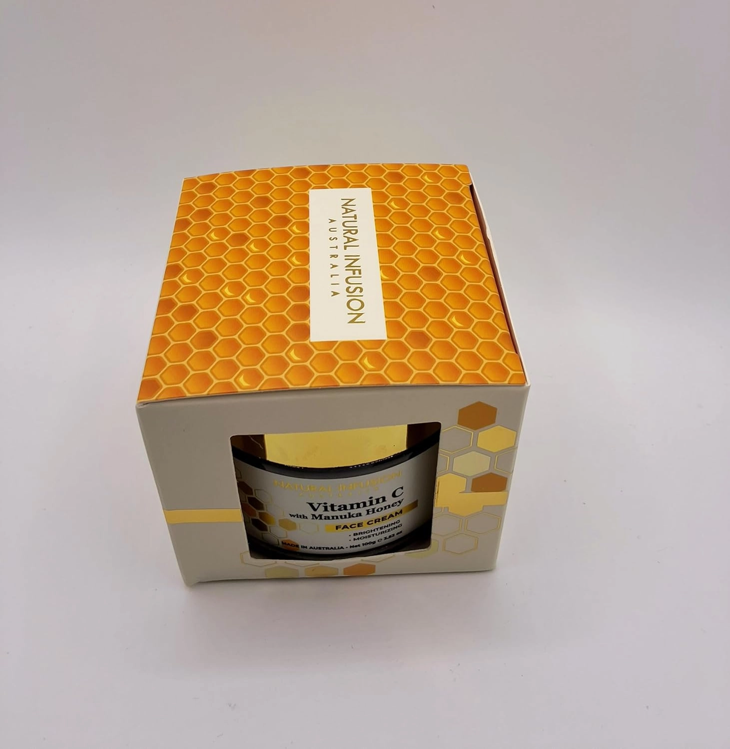 Natural Infusion Vitamin C with Manuka Honey Brightening & Moisturizing Face Cream – 3.52 fl. oz. | Hydrating Daily Face Cream for Radiant, Glowing Skin | Paraben-Free & Gentle for All Skin Types