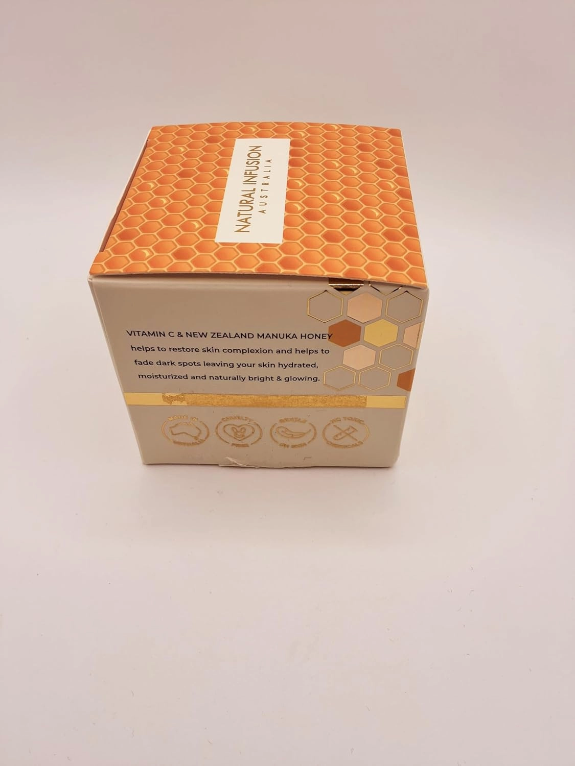 Natural Infusion Vitamin C with Manuka Honey Brightening & Moisturizing Face Cream – 3.52 fl. oz. | Hydrating Daily Face Cream for Radiant, Glowing Skin | Paraben-Free & Gentle for All Skin Types