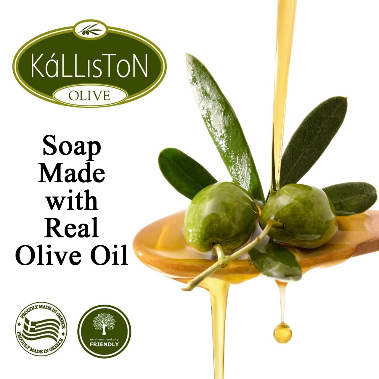 Natural Soap, Extra Virgin Olive Oil Soap Bars, Fragrance Free, All Natural for Smooth Skin, Hypoallergenic, Cruelty Free, Handcrafted in Crete, Greece, Pack of 4