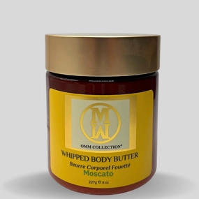 Natural Whipped Body Butter Soufflé For Dry & Sensitive Skin - Whipped Shea Butter Infused By Vitamin E & A, Mango Butter & Cacao Butter - (Moscato)