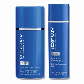 NEOSTRATA Triple Firming Neck Cream with Hyaluronic Luminous Lift Daily Volumizing Gel Cream Moisturizer (2 Items)