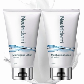 NEUTRIDERM Moisturizing Lotion Dual Pack, Nourishing & Soothing Skin Moisturizer, Long-Lasting & Hydrating Body Lotion and Facial Moisturizer, 125ml (4.2 fl oz), Pack of 2