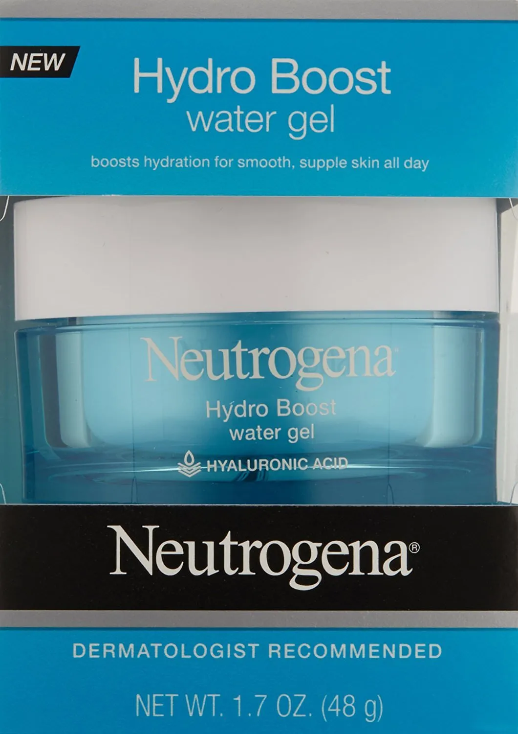 Neutrogena Hydro Boost Hyaluronic Acid Hydrating Water Face Gel Moisturizer for Dry Skin, 2 Pack (1.7 fl. Oz)