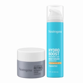 Neutrogena Skin Vitals Regenerating Duo, Visible Repair Regenerating Cream, 1.7 oz, & Hydro Boost SPF 50 Facial Moisturizer, 1.7 fl. oz, Fragrance Free Skincare   Hyaluronic Acid, 2 Items