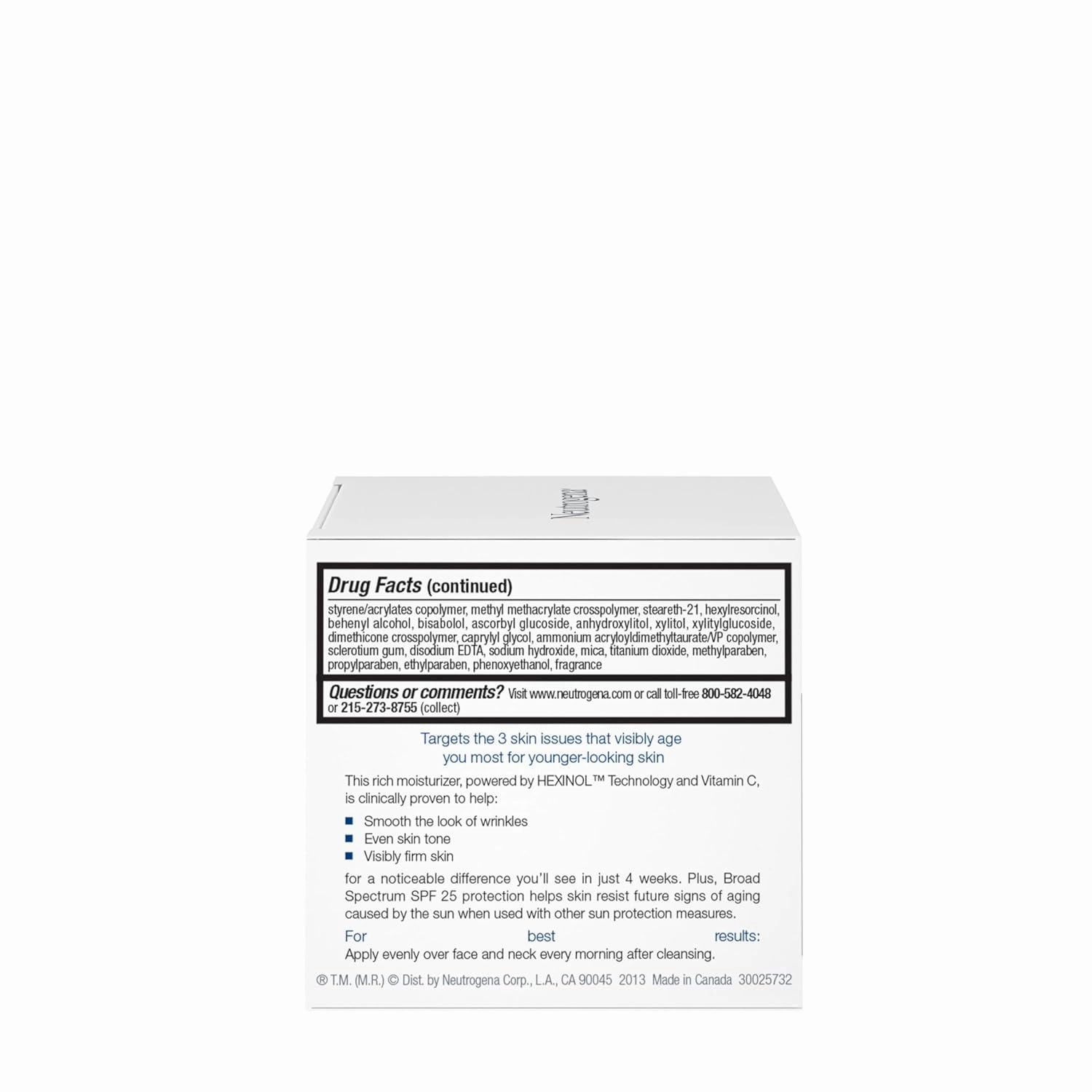 Neutrogena Triple Age Repair Anti-Aging Daily Facial Moisturizer with SPF 25 Sunscreen & Vitamin C, Firming Anti-Wrinkle Face & Neck Cream for Dark Spots, Glycerin & Shea Butter, 1.7 oz