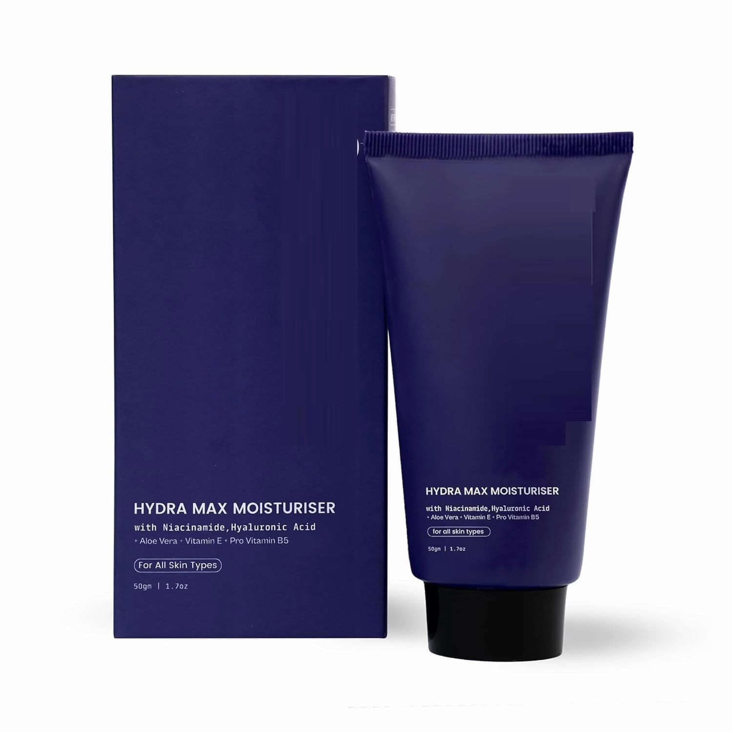 Niacinamide & Hyaluronic Acid Gel Moisturizer for Face | with Aloe Vera, Vitamin E & Pro Vitamin B5 | 48 Hours of Hydration & Oil Free | For Dry Skin, Oily Skin & Sensitive Skin | 50gm