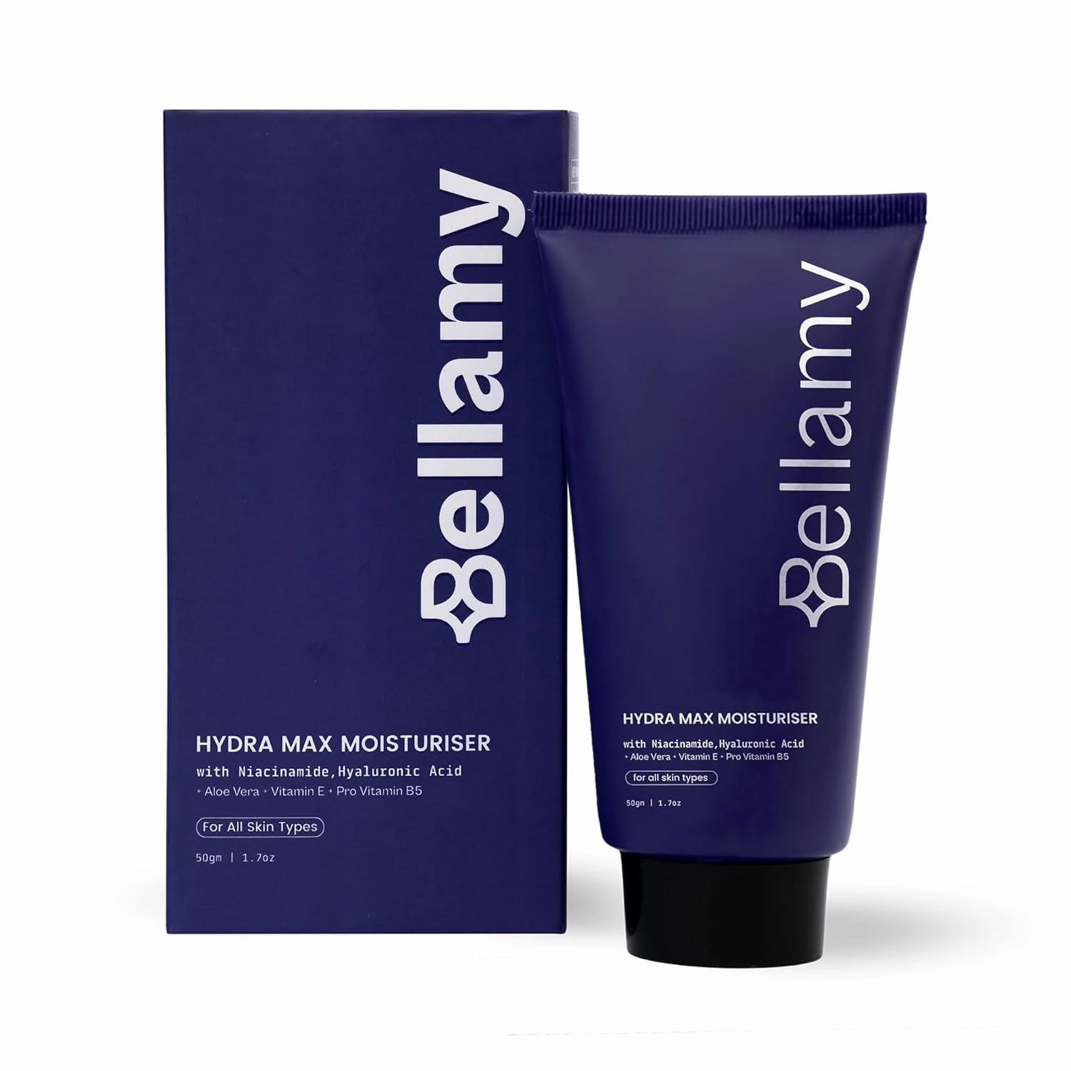 Niacinamide & Hyaluronic Acid Gel Moisturizer for Face | with Aloe Vera, Vitamin E & Pro Vitamin B5 | 48 Hours of Hydration & Oil Free | For Dry Skin, Oily Skin & Sensitive Skin | 50gm